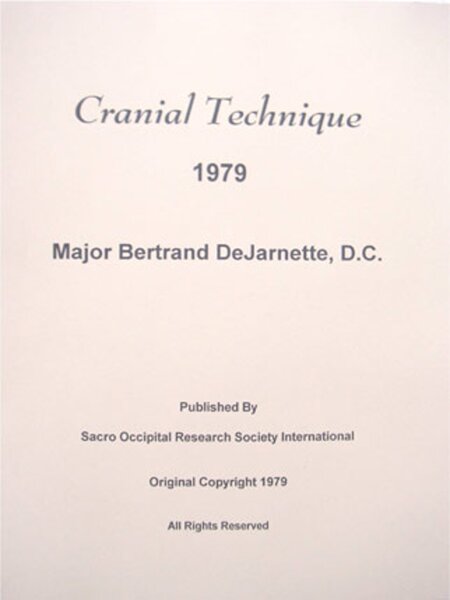 1979 DeJarnette SOT Manual Cranial Technique